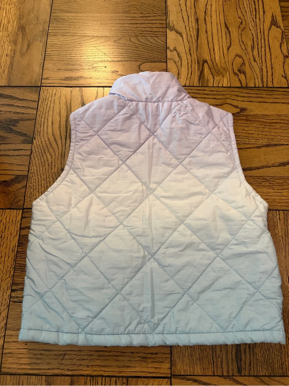 Carter’s Girls' Quilted Lavender and White Ombre Vest with Yellow Zip 6/6X